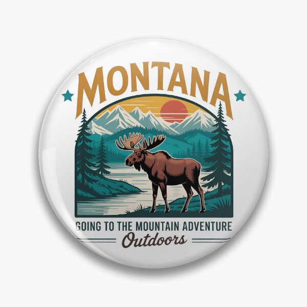 Artikelvorschau, Montana Vintage Moose Mountain Outdoor Adventure Souvenir entworfen und verkauft von Polarisofficial.