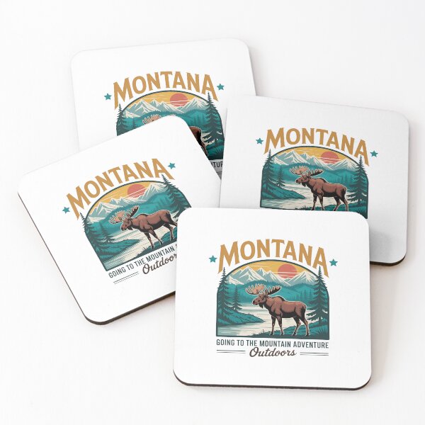 Item preview, Montana Vintage Moose Mountain Outdoor Adventure Souvenir designed and sold by Polarisofficial.