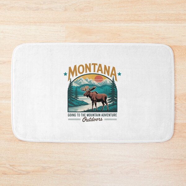 Item preview, Montana Vintage Moose Mountain Outdoor Adventure Souvenir designed and sold by Polarisofficial.