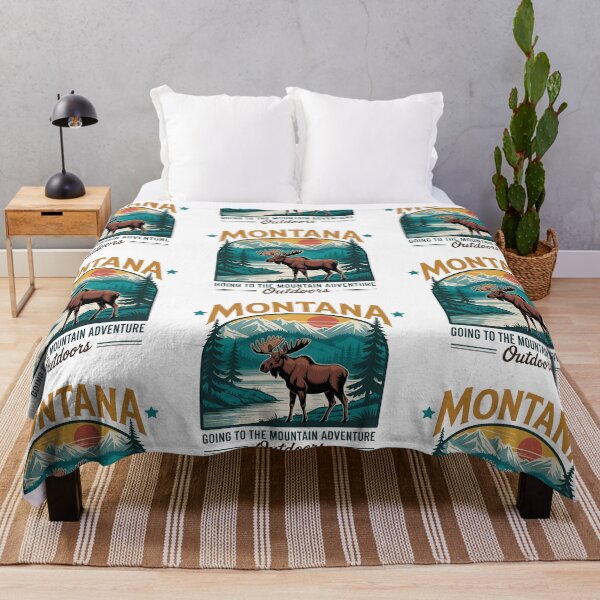 Item preview, Montana Vintage Moose Mountain Outdoor Adventure Souvenir designed and sold by Polarisofficial.