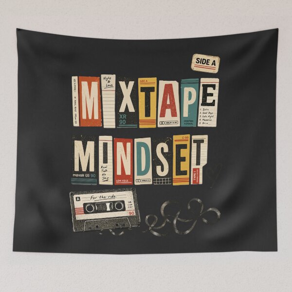 Item preview, Mixtape Mindset Vintage Cassette Tape Nostalgia Design designed and sold by 89BLACK.