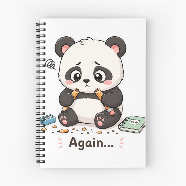 Item preview, Panda Broke Pencil Again Study Oops Moment designed and sold by Sadia  Jannat.
