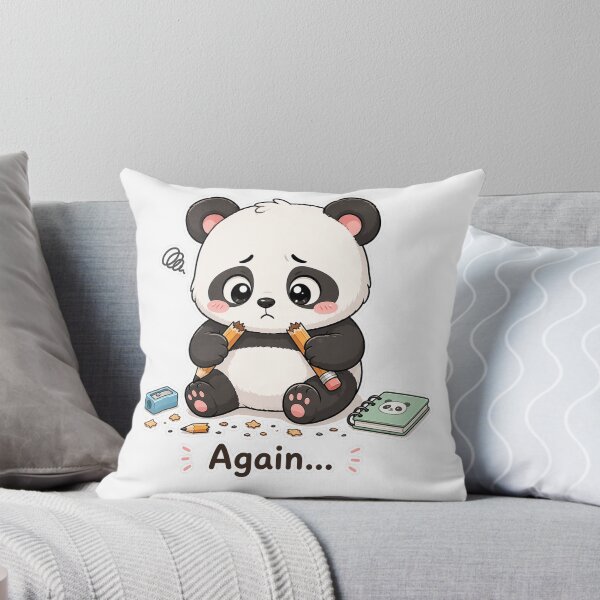 Item preview, Panda Broke Pencil Again Study Oops Moment designed and sold by Sadia  Jannat.
