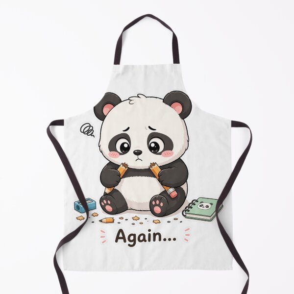 Item preview, Panda Broke Pencil Again Study Oops Moment designed and sold by Sadia Jannat.