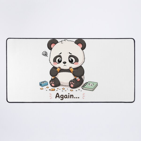 Item preview, Panda Broke Pencil Again Study Oops Moment designed and sold by Sadia  Jannat.