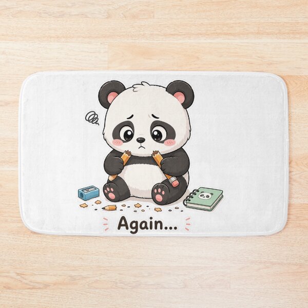 Item preview, Panda Broke Pencil Again Study Oops Moment designed and sold by Sadia  Jannat.