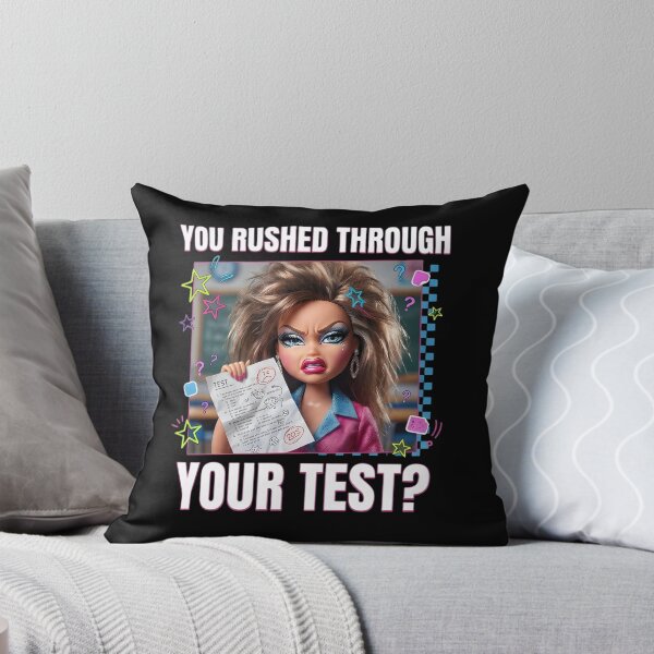 Item preview, You Rushed Through Your Test Funny Reaction Meme Doll Face designed and sold by LunaMagicStudio.