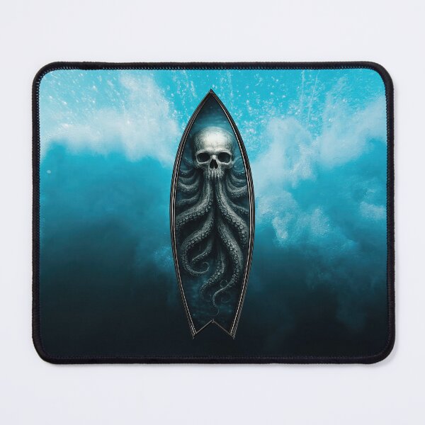 Item preview, Kraken Skull Surfboard – Dark Ocean Deep Sea Horror Design designed and sold by artistwill.