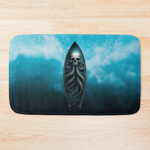 Item preview, Kraken Skull Surfboard – Dark Ocean Deep Sea Horror Design designed and sold by artistwill.