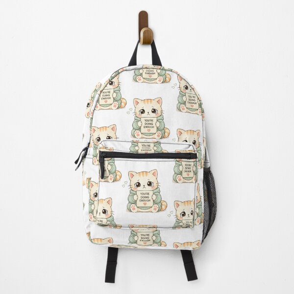 Item preview, You’re Doing Enough Cat | Cute Kawaii Aesthetic | Positive Mental Health Design designed and sold by The Mood Index.