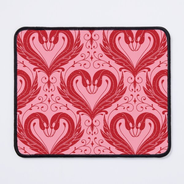 Item preview, Cute Swan Heart Pattern , Red on Pink Romantic Love Birds, Valentine’s Aesthetic Design designed and sold by Guided by Light Art.