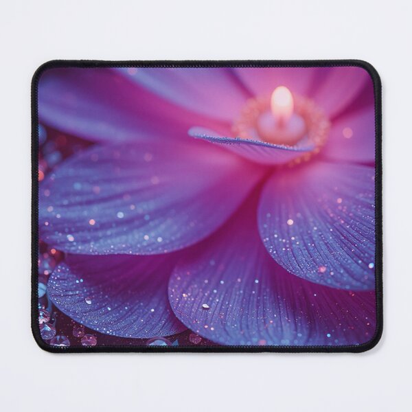 Item preview, Pink and Purple Glitter Flower Macro Photography Wall Art with Sparkling Petals designed and sold by BeautifulVirtues.