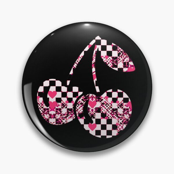 Item preview, Checkers & Pink Hearts Patterned Cherries designed and sold by CamilasPrints.