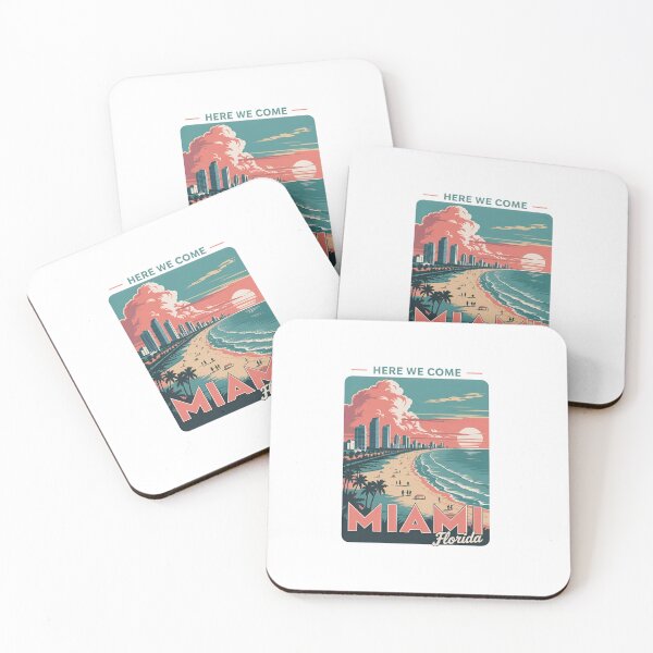 Item preview, Miami Florida Here We Come Vintage Beach Travel Souvenir designed and sold by Polarisofficial.