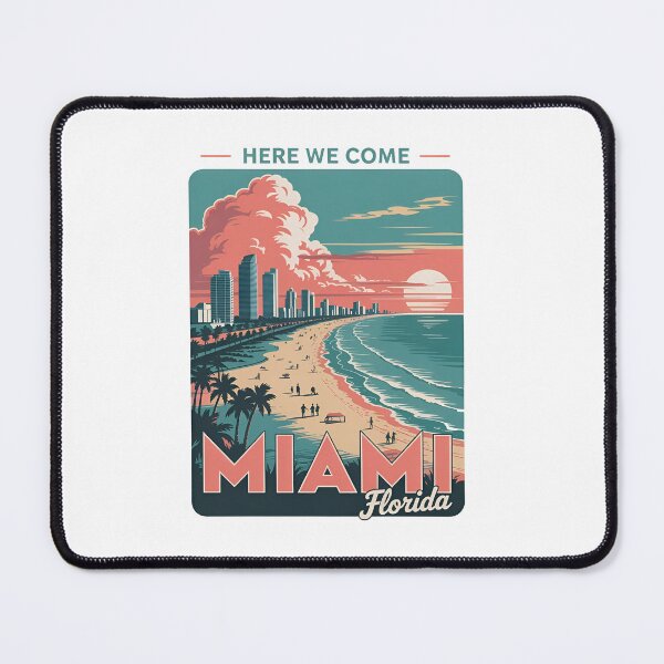 Item preview, Miami Florida Here We Come Vintage Beach Travel Souvenir designed and sold by Polarisofficial.
