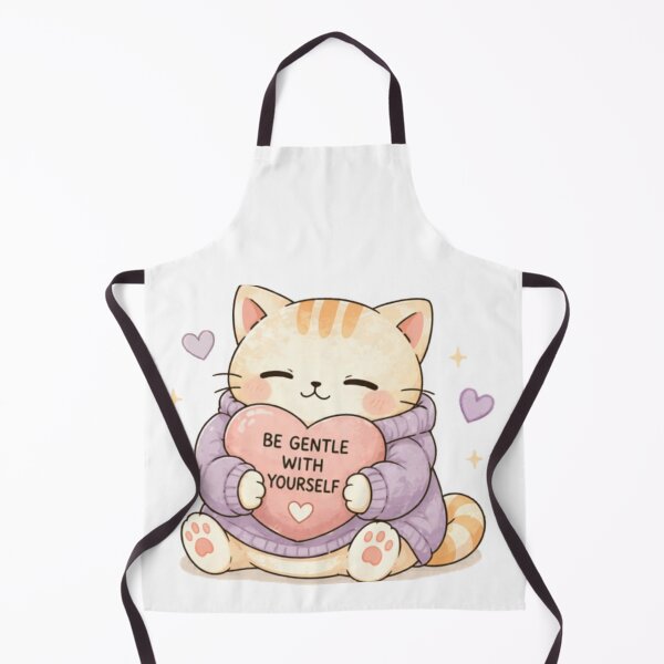 Item preview, Be Gentle With Yourself Cat | Cute Kawaii Aesthetic | Self Care Mental Health Design designed and sold by The Mood Index.