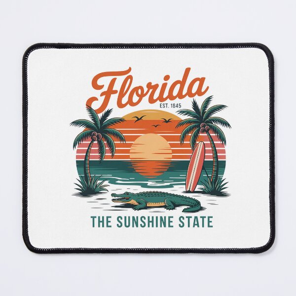Item preview, Florida The Sunshine State Vintage Gator Surf Retro Souvenir designed and sold by Polarisofficial.