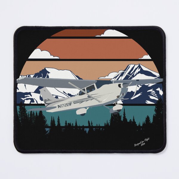 Item preview,  Retro Sunset Airplane 172 Aircraft Pilot Aviator Design designed and sold by RealPilotDesign.
