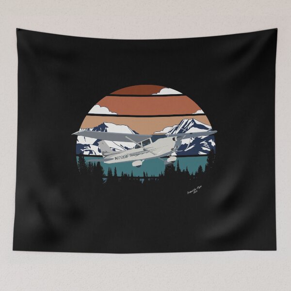 Item preview,  Retro Sunset Airplane 172 Aircraft Pilot Aviator Design designed and sold by RealPilotDesign.
