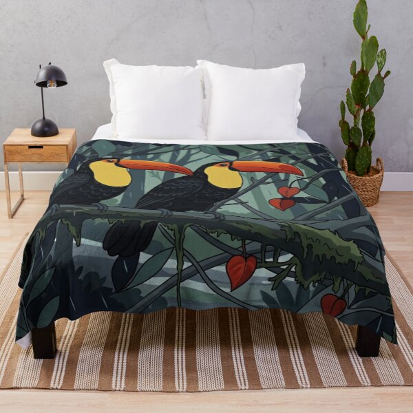 Item preview, Toucans in the Rain – Aesthetic Tropical Bird Vector Illustration designed and sold by BLUESKY11a.