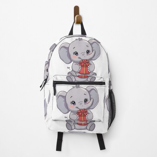 Item preview, Charming Adorable Elephant with Giftbox - Pastel Tones Sticker Design designed and sold by DigitfanStudio.