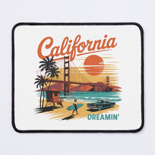 Item preview, California Dreamin Vintage Golden Gate Surf Retro Souvenir designed and sold by Polarisofficial.