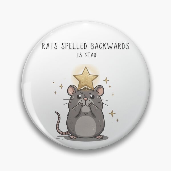 Item preview, Rats Spelled Backwards Is Star Funny Rat T-Shirt Chaotic Little Creatures - Digital Art designed and sold by Panom Suavichien.