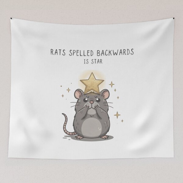 Item preview, Rats Spelled Backwards Is Star Funny Rat T-Shirt Chaotic Little Creatures - Digital Art designed and sold by Panom Suavichien.