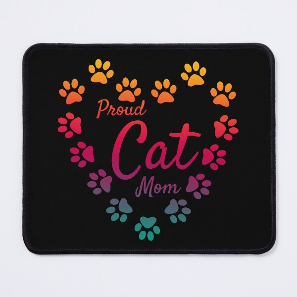 Item preview, Rainbow Proud Cat Mom Heart Paws designed and sold by MadandMean.