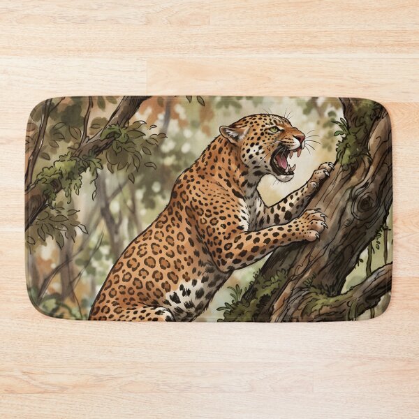 Item preview, Leopard Panthera Pardus Arboreal Forest Canopy designed and sold by RubisLeaf.