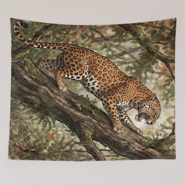 Item preview, Leopard Panthera Pardus Arboreal Forest Canopy designed and sold by RubisLeaf.
