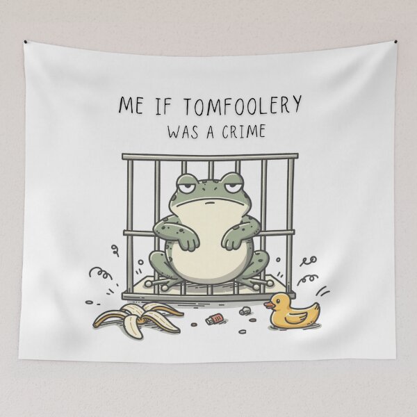 Item preview, Me If Tomfoolery Was A Crime Funny Frog Jail T-Shirt Chaotic Creatures - Digital Art designed and sold by Panom Suavichien.