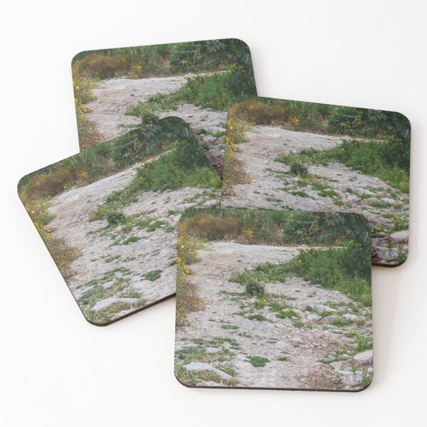 Item preview, Dirt Path Through Yellow Wildflowers and Rocky Ground Along a Quiet Countryside Trail designed and sold by Nmallia.