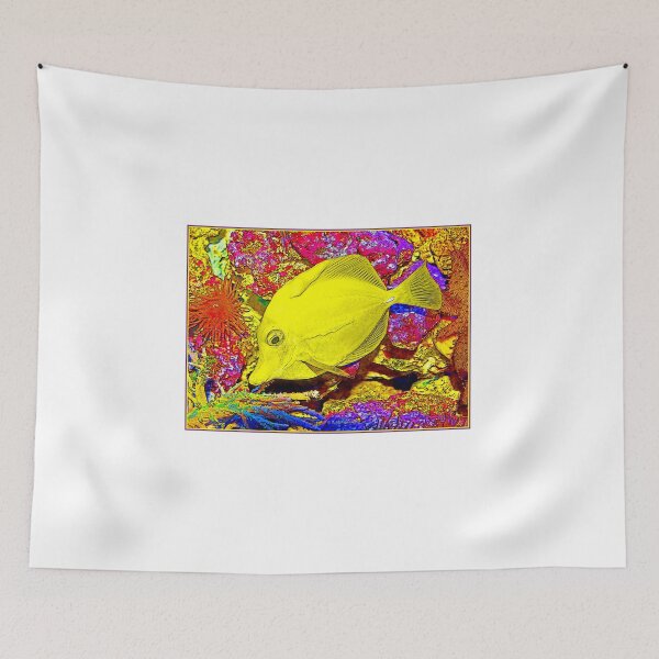 Item preview, Surgeon Fish, Yellow Tang, Digital Illustration designed and sold by AMacGPhilly.