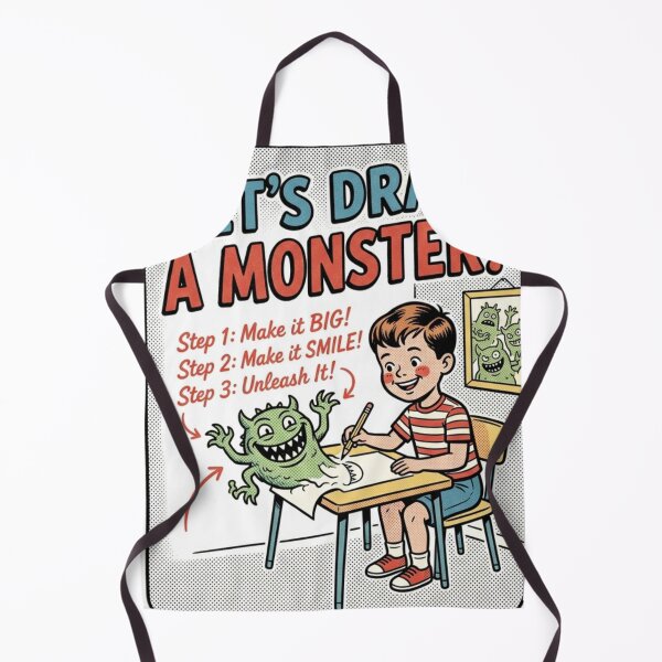 Item preview, Vintage Kitsch Children's Let's Draw A Monster Satire designed and sold by VelvetArchives.