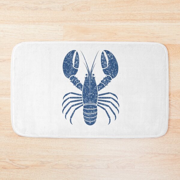 Item preview, Vintage Blue Lobster Illustration Nautical Minimal designed and sold by ByLusya.