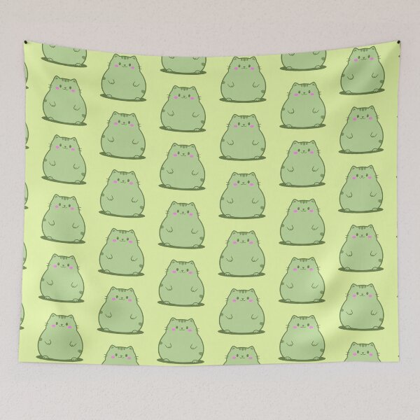Item preview, Chubby Matcha Green Kitty designed and sold by CDPrintsDesigns.