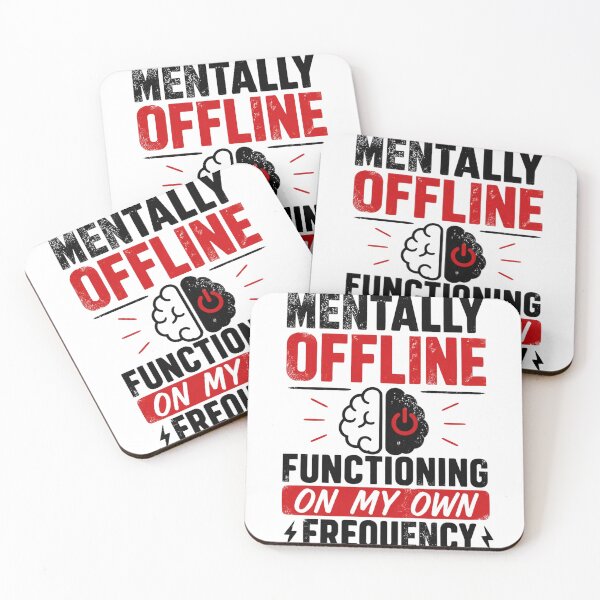 Item preview, Menthally Offline Functioning On My Own FrequencyShirt-Introvert Mental Health Humor Tee designed and sold by DomKo10.