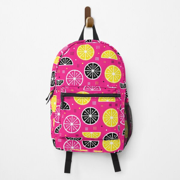 Item preview, Neon Citrus Pattern Pink Background designed and sold by FunnyTeeByMe.