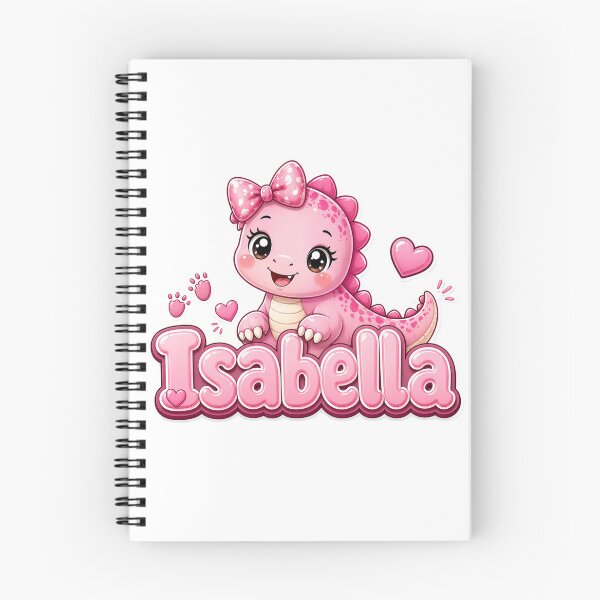 Item preview, Cute Pink Dinosaur Isabella Name Sticker designed and sold by JoyPopSticker.