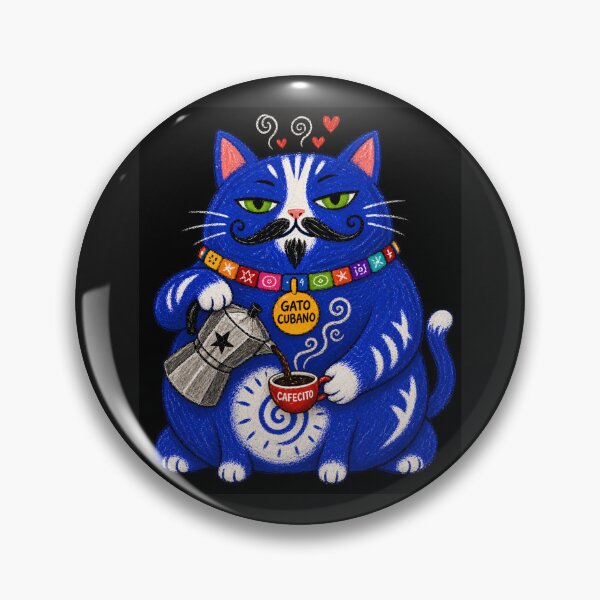 Item preview, Gato Cubano Cafecito Cuban Coffee Cat designed and sold by ZunZunArt.