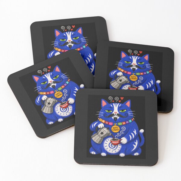 Item preview, Gato Cubano Cafecito Cuban Coffee Cat designed and sold by ZunZunArt.