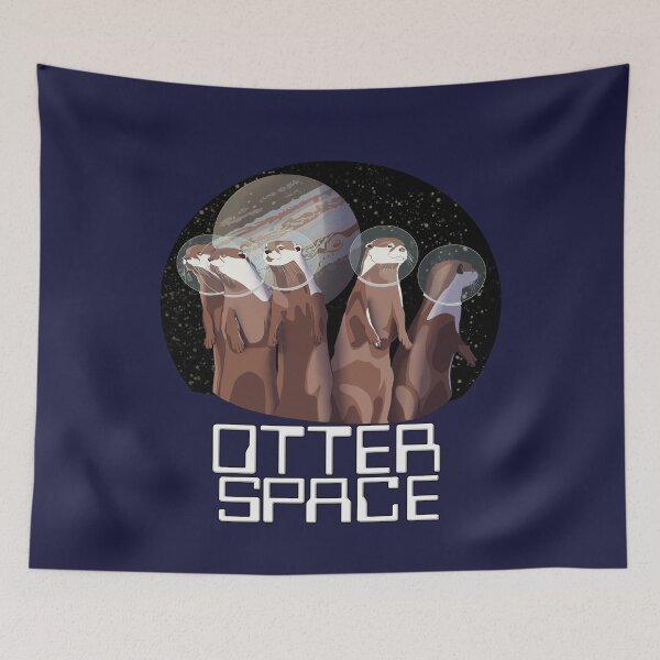 Item preview, Otter Space Scape With Stacked Text designed and sold by Ivorycrow.