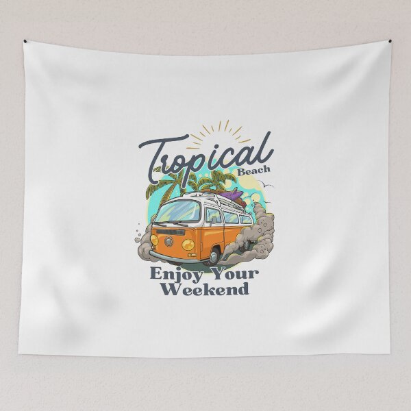 Item preview, Tropical beach enjoy your weekend  designed and sold by Fun Mood Prints .
