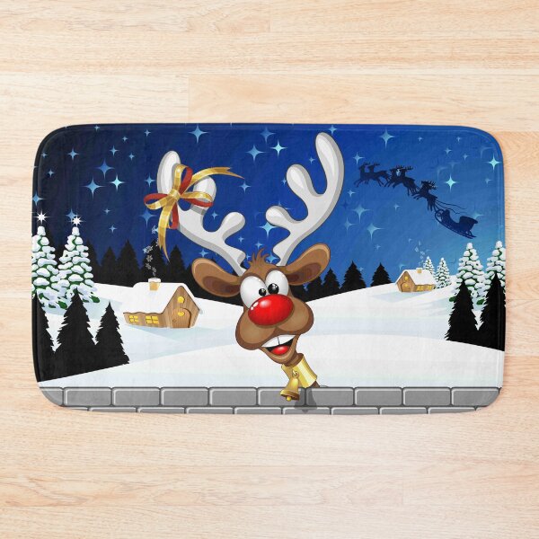 Item preview, Reindeer Meme Cute and Happy peeking Christmas Character designed and sold by BluedarkArt.
