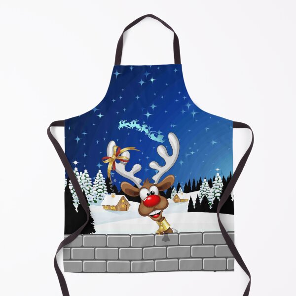 Item preview, Reindeer Meme Cute and Happy peeking Christmas Character designed and sold by BluedarkArt.