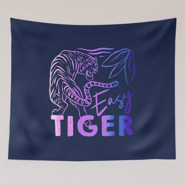 Item preview, easy tiger graphic tee vintage tiger shirt retro animal t shirt designed and sold by art-injoy.