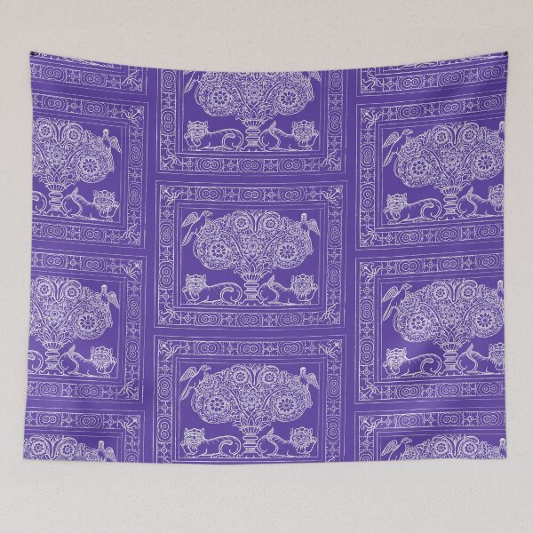 Item preview, Vintage Indian Temple Art Two Lions and Two Birds designed and sold by Pixelchicken.