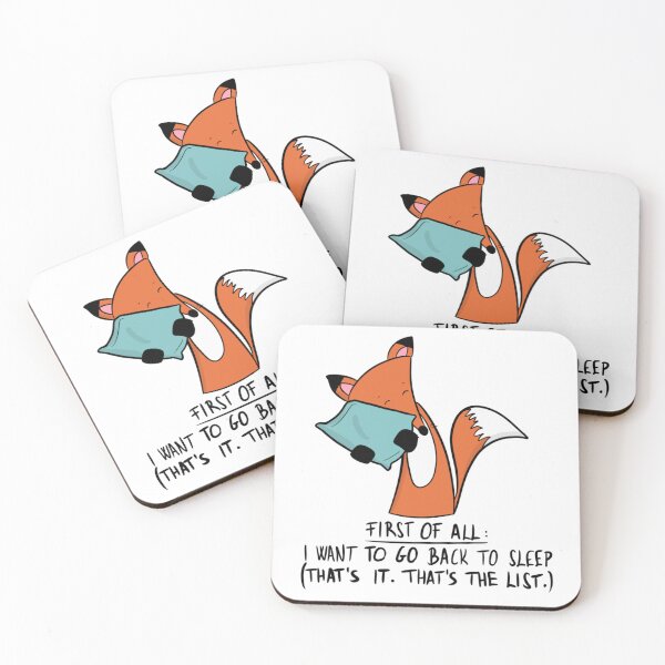 Item preview, Funny Sleepy Fox I Want To Go Back To Sleep designed and sold by DesignFreakArt.
