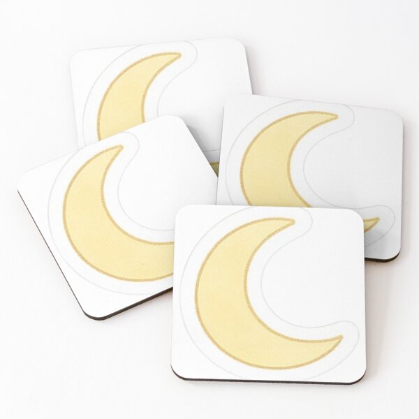 Item preview, Pastel Yellow Moon Sticker – Soft Minimal Aesthetic designed and sold by designpgigi.